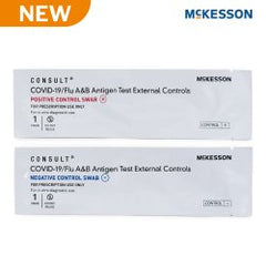 Control Set McKesson Consult® COVID-19 / Flu A&B Antigen Test Positive Level / Negative Level 2 Swabs ST OF 1 MK-1277090