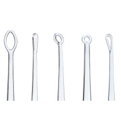 Ear Curette Pack ClearLook® Round Handle Assorted Tip Sizes Assortment of 5 Tips Box of 50 MK-1277647