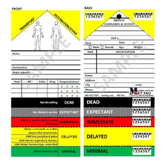 Triage Tag Met Tag For Emergency Sites Black, Gray, Green, Red, Yellow, White 4 X 8.25 Inch Synthetic 50 per pack MEDICAL TRIAGE SALT METHOD (50/PK) MK-1277742
