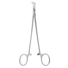 Thoracic Forceps V. Mueller® Bailey 7 Inch Length OR / Surgical Grade German Stainless Steel NonSterile Locking Finger Ring Handle Angled 90° Very Fine, Serrated Tips EACH MK-1280482