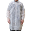 Cleanroom Lab Coat Pharma-Coat™ White Large Mid Length Nonwoven Polypropylene Disposable MK-1280543
