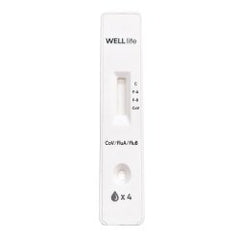 Respiratory Test Kit WELLlife™ COVID-19 / Flu A + B Test 25 Tests CASE OF 450 MK-1280968