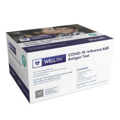 Respiratory Test Kit WELLlife™ COVID-19 / Flu A + B Test 25 Tests CASE OF 450 MK-1280968