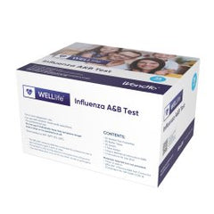 Respiratory Test Kit WELLlife™ Flu A + B Professional Use 25 Tests CLIA Waived CASE OF 450 MK-1280969