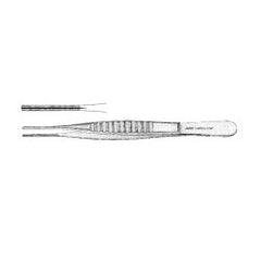 Vascular Tissue Forceps Jarit® DeBakey 11-3/4 Inch Length OR / Surgical Grade German Stainless Steel NonSterile NonLocking Thumb Handle Straight Serrated Tips with 1 X 2 Teeth EACH MK-1282651
