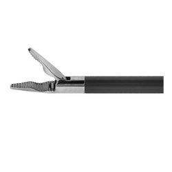 Laparoscopic Forceps Sklartech 5000™ Laparoscopic 25 Inch Length OR / Surgical Grade Stainless Steel NonSterile Finger Ring Handle Straight Serrated Tips EACH MK-1282892
