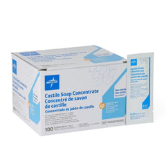 Castile Soap Cleanser Medline Liquid Concentrate 0.33 oz. Individual Packet Scented 9ML (100/BX 6BX/CS) MK-1283341