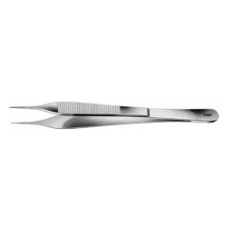 Dressing Forceps Adson 6 Inch Length OR / Surgical Grade Stainless Steel NonSterile NonLocking Thumb Handle Straight Micro, Serrated Tips EACH MK-1283900