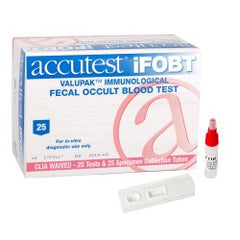 Cancer Screening Test Kit Accutest® ValuPak™ iFOBT Fecal Occult Blood Test (iFOB or FIT) 25 Tests CLIA Waived BOX OF 25 MK-1284480