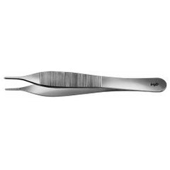 Dressing Forceps Adson 4-3/4 Inch Length OR / Surgical Grade Stainless Steel NonSterile NonLocking Thumb Handle Straight Delicate, Serrated Tips EACH MK-1285255