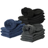 McKesson Thermal Socks Ankle High One Size Fits Most Black / Blue / Gray Closed Toe MK-1285271