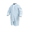 Sterile Cleanroom Lab Coat Pharma-Frock™ White 4X-Large Mid Length Polyethylene Coated Polypropylene Disposable MK-1288761