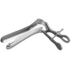 Vaginal Speculum Instrapac® Sterile Office Grade Stainless Steel Double Blade Duckbill Disposable Without Light Source Capability Case of 20 MK-1290992