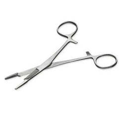 Needle Holder Instrapac® Olsen 5-1/2 Inch Length Blunt Serrated Tips Finger Ring Handle Case of 50 MK-1291186