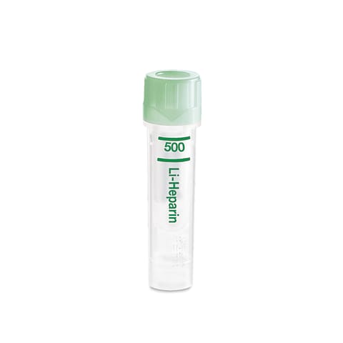 marketlab Microvette 300-500 Capillary Collection Device Lithium Heparin • Green 100 / pk