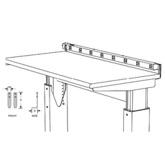 MARKET LEB Bin Rails for Adjustable Workstation EACH ML4835