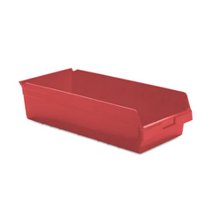 marketlab 6 Inch High Shelf Bins 11.125"W x 23.625"D Red 1 / each