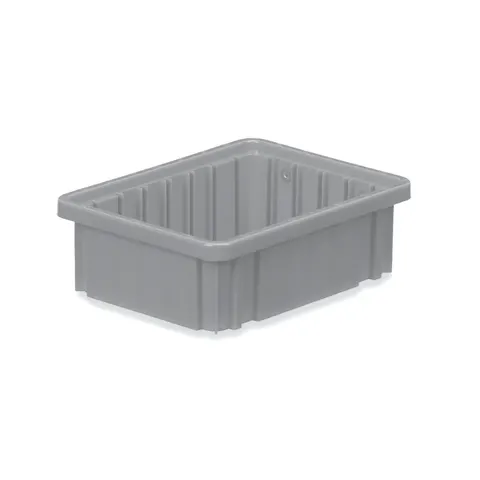 marketlab Dividable Storage Box, 10.875"L x 8.25"W x 3.5"H • Gray 1 / each