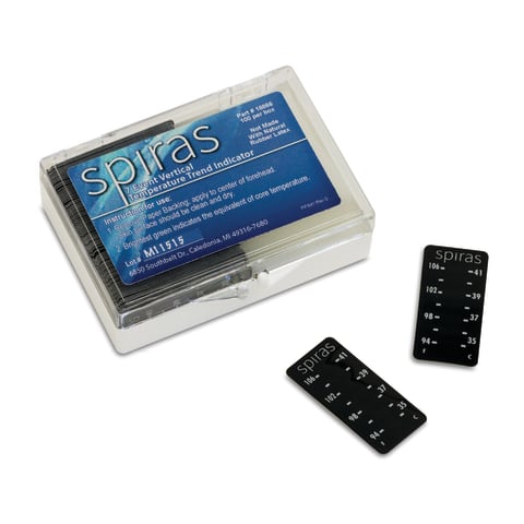 marketlab Spiras, Vertical Forehead Thermometer Temperature Indicators 94–106°F 34–41°C 100 / pk