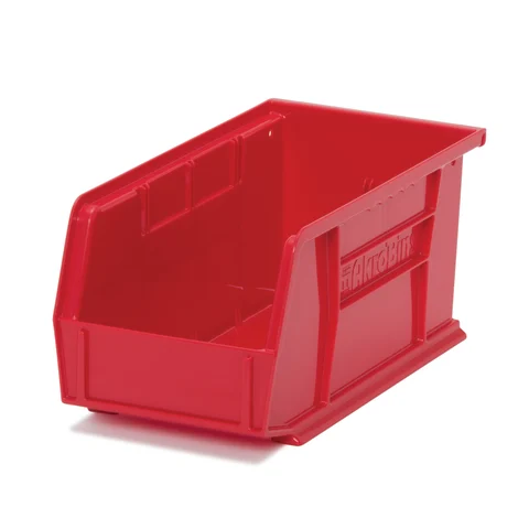 marketlab Medical Organizer Bins in Case Quantities 4.125"W x 10.875"D x 4"H • Red  12 / pk