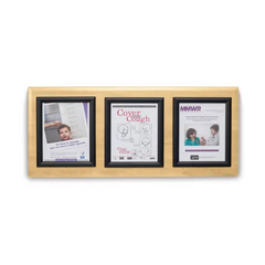 Marketlab Message Board Panel • Black Frame, Triple • 35"W x 16"H 1 / each