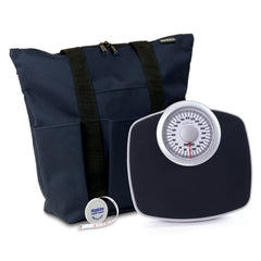 marketlab Hopkins EZ Carry 550lb Height & Weight Combo with Carry Tote and Tape Measure, With 400lb Mechanical Scale  1 / each