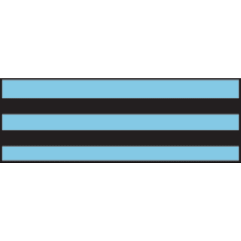 marketlab Black Stripe Sheet Tape • 6.35mm Light Blue 1 / each