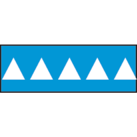 marketlab Sheet Tape, White Triangles  • 6.35mm,1 / each