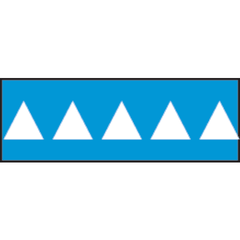 marketlab Sheet Tape, White Triangles  • 6.35mm,1 / each