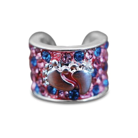 marketlab Crystal Stethoscope Charm, Baby Feet 1 / each