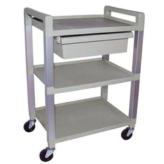 MARKET LAB 3-Shelf, Molded Cart with Aluminum Uprights each ML227901