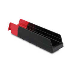 marketlab Indicator Bin, Indicator Bin 17-7/8 x 4-1/8 x 4 • Black/Red 12 / pk