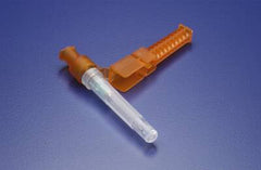 Safety Hypodermic Needle Needle-Pro® 1 Inch Length 25 Gauge Regular Wall Hinged Safety Needle  (100/BX) MK-414538