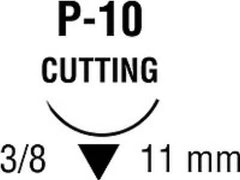 Absorbable Suture with Needle Polysorb™ Polyester P-10 3/8 Circle Precision Reverse Cutting Needle Size 5-0 Braided (12/BX) MK-388540