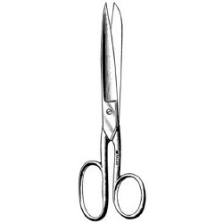 Bandage Scissors Sklar® U.S. Army 8 Inch Length OR / Surgical Grade German Stainless Steel NonSterile Finger Ring Handle Straight Sharp Tip / Sharp Tip EACH MK-252895