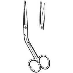 Bandage Scissors Sklar® Hi-Level 5-1/2 Inch Length OR / Surgical Grade German Stainless Steel NonSterile Finger Ring Handle Straight Sharp Tip / Blunt Tip EACH MK-252896
