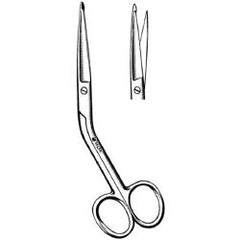 Bandage Scissors Sklar® Hi-Level 5-1/2 Inch Length OR / Surgical Grade German Stainless Steel NonSterile Finger Ring Handle Straight Sharp Tip / Blunt Tip EACH MK-252896