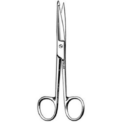 Bandage Scissors Sklar® Knowles 5-1/2 Inch Length OR / Surgical Grade German Stainless Steel NonSterile Finger Ring Handle Straight Sharp Tip / Blunt Tip EACH MK-252897