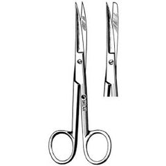 Operating Scissors Sklar® 5-1/2 Inch Length OR / Surgical Grade German Stainless Steel NonSterile Finger Ring Handle Curved on Flat Sharp Tip / Blunt Tip EACH MK-252911