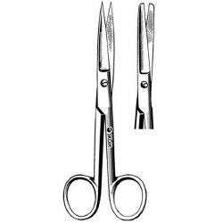 Operating Scissors Sklar® 4-1/2 Inch Length OR / Surgical Grade German Stainless Steel NonSterile Finger Ring Handle Straight Blunt Tip / Blunt Tip EACH MK-252912