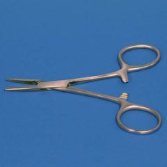 Mosquito Forceps Sklar® Hartmann 3-1/2 Inch Length OR / Surgical Grade German Stainless Steel NonSterile Locking Finger Ring Handle Straight Serrated Tips EACH MK-252934