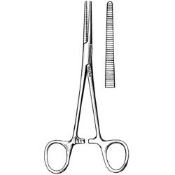 Hemostatic Forceps Sklar® Crile 6-1/4 Inch Length OR / Surgical Grade German Stainless Steel NonSterile Locking Finger Ring Handle Straight Serrated Tips EACH MK-252947