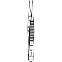 Splinter Forceps Sklar® 3-1/2 Inch Length OR / Surgical Grade German Stainless Steel NonSterile NonLocking Thumb Handle Straight Fine, Pointed Serrated Tips EACH MK-252964