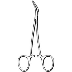 Splinter Forceps Sklar® Peet 4-3/4 Inch Length OR / Surgical Grade German Stainless Steel NonSterile Locking Finger Ring Handle Double Curved Sharp Serrated Tips EACH MK-252968