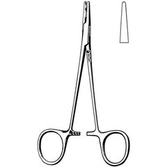 Needle Holder Halsey 5 Inch Length Straight Smooth Tip Finger Ring Handle Each MK-252975