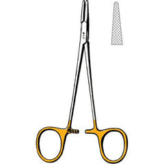 Needle Holder Sklar® TC Halsey 5 Inch Length Straight Serrated Tips Finger Ring Handle Each MK-252986