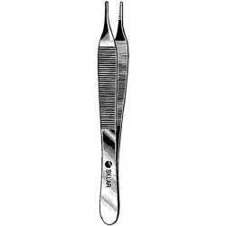 Dressing Forceps Sklarlite XD™ Adson 4-3/4 Inch Length OR / Surgical Grade German Stainless Steel NonSterile NonLocking Thumb Handle Straight Extra Delicate, Serrated Tips EACH MK-253021