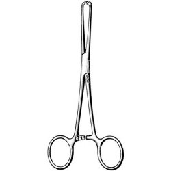 Tissue Forceps Sklar® Allis 6 Inch Length OR / Surgical Grade German Stainless Steel NonSterile Locking Finger Ring Handle Straight 3 X 4 Teeth EACH MK-253044
