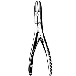 Bone Cutting Forceps Sklar® Ruskin-Liston 7-1/4 Inch Length OR / Surgical Grade German Stainless Steel NonSterile NonLocking Plier Handle Straight Cutting Beak Tips EACH MK-253049