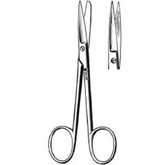Operating Scissors Sklar® Wagner 4-1/2 Inch Length OR / Surgical Grade German Stainless Steel NonSterile Finger Ring Handle Straight Sharp Tip / Sharp Tip EACH MK-253053